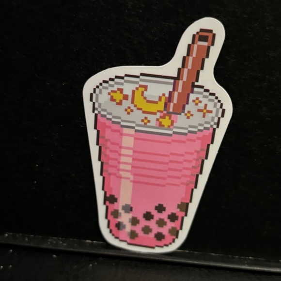 TRIPPY BUBBLE TEA DRINK STICKER - Picture 1 of 1